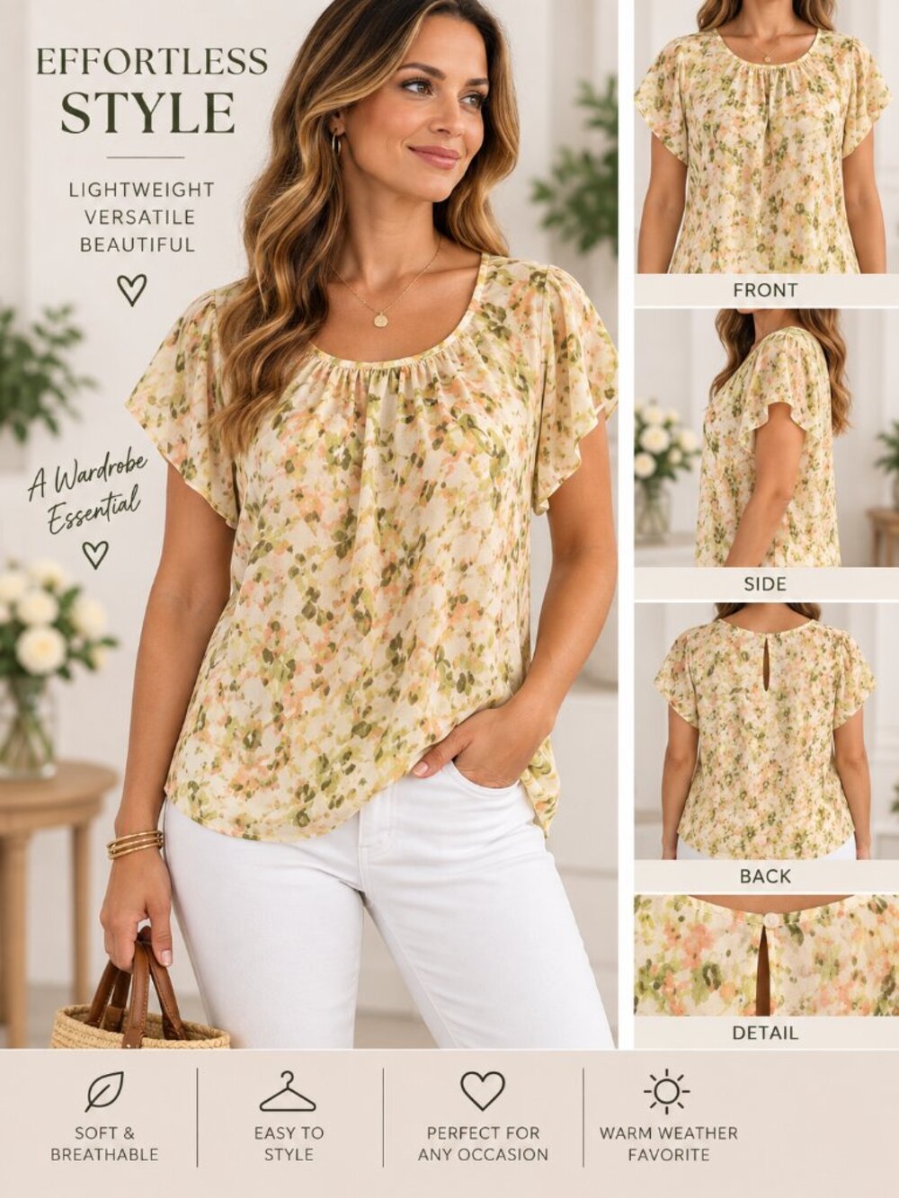 41 Hawthorn Floral Blouse | Size L | New Without Tags